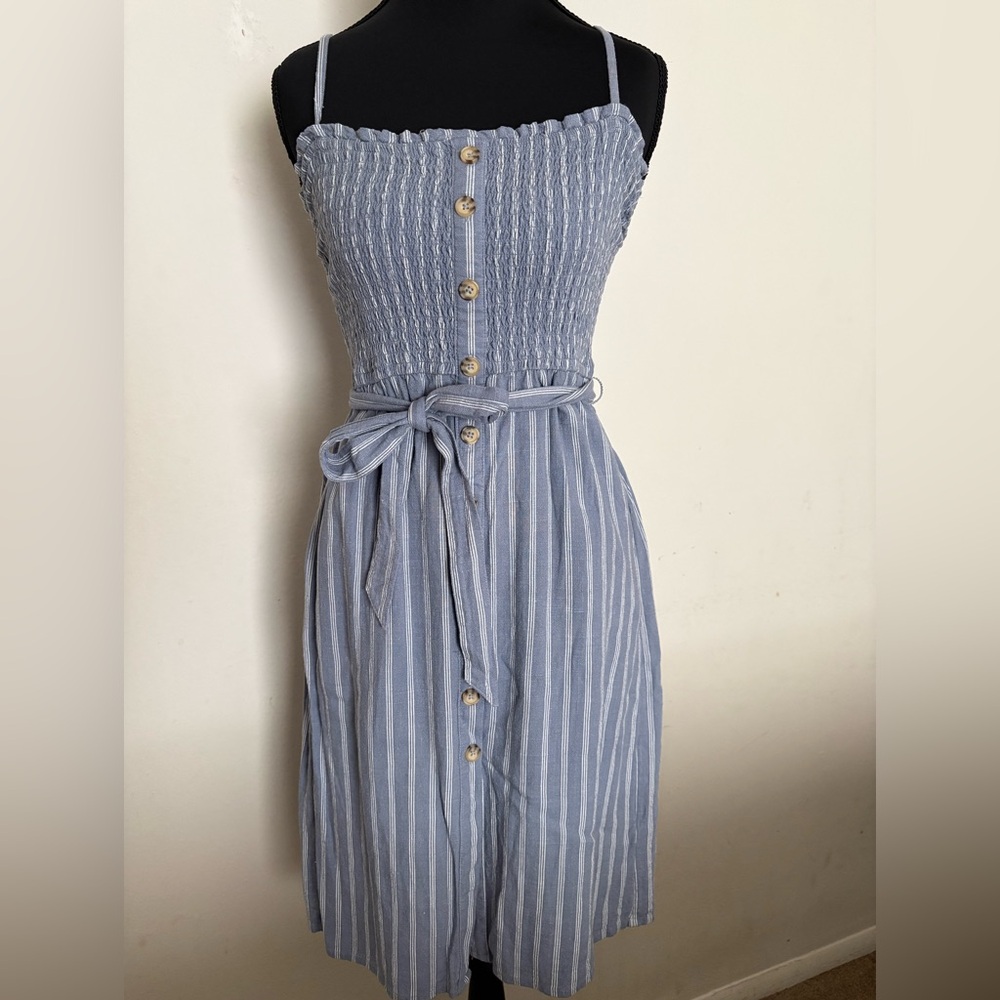 Blue Striped Dress Abercrombie & Fitch